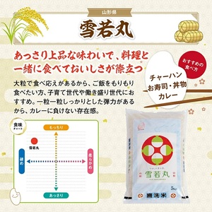 SA2968　令和7年産【無洗米】雪若丸　5kg×1袋 TO