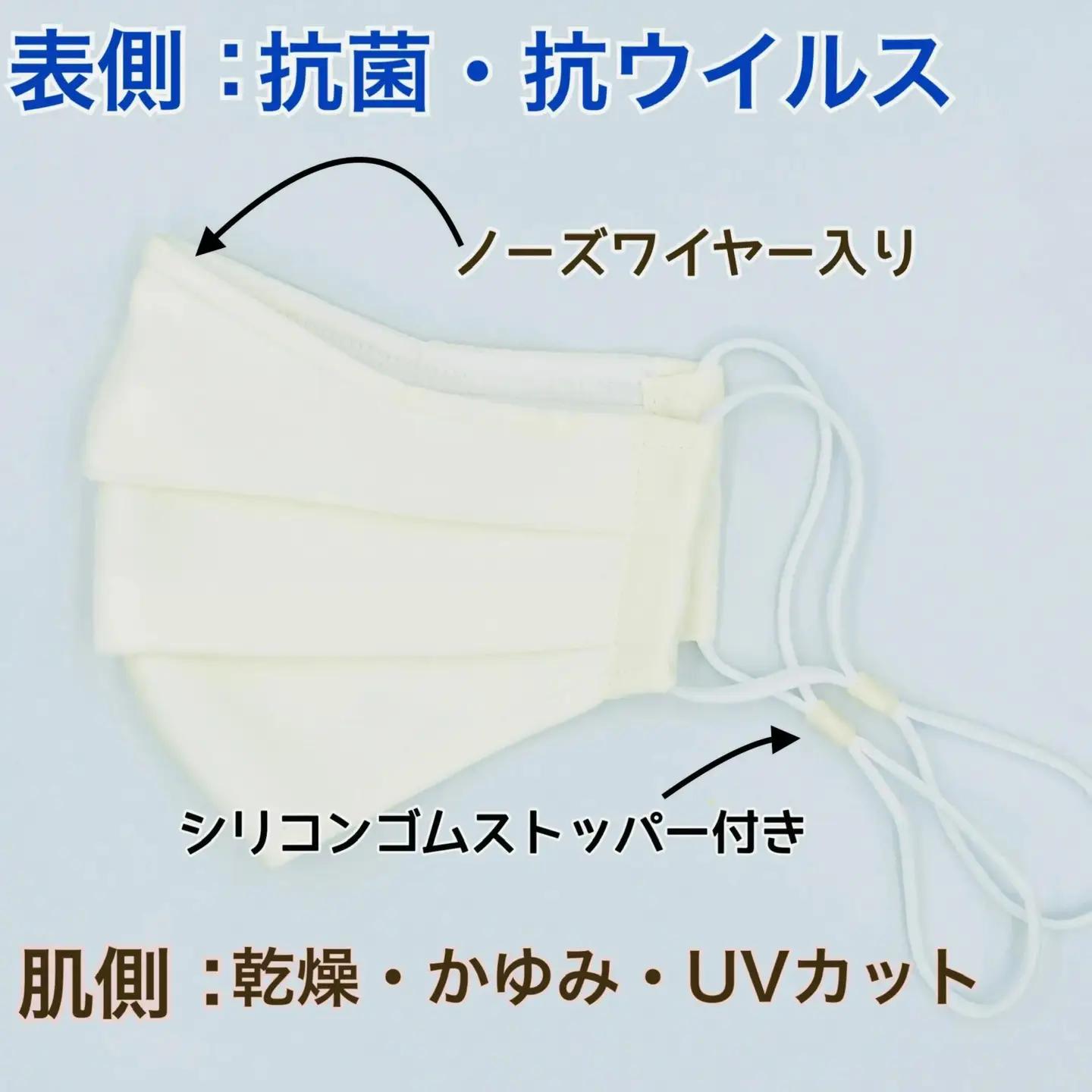 【Ｍ・ブラック】mothertamaハンドメイド 立体プリーツマスク2枚《洗える 抗菌・抗ウイルスマスク》