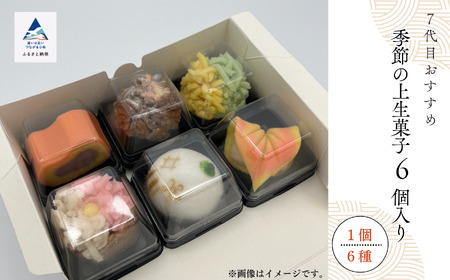 老舗和菓子屋《 7代目おすすめ》季節の上生菓子 6個入り bq005n00