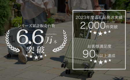 [PROEVO-AVANT]フロントオープン スーツケース 機内持ち込み対応 ストッパー付き SS（エンボス/シルバー） [10005S] AY188-sv