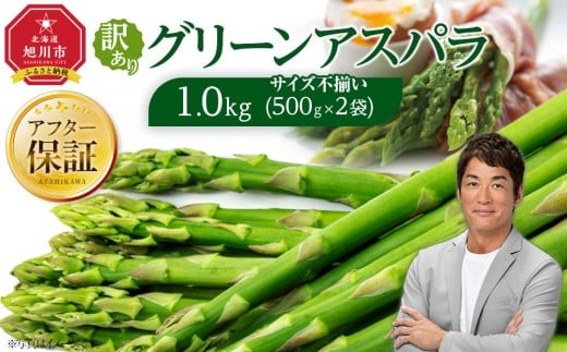 【先行予約】訳ありグリーンアスパラサイズ不揃い1kg（500g×2袋）2026年5月から発送開始予定 【 アスパラ アスパラガス 朝採り とれたて 野菜 旬 小分け 保存 産直 産地直送 お取り寄せ 旭川市 北海道 】_04841