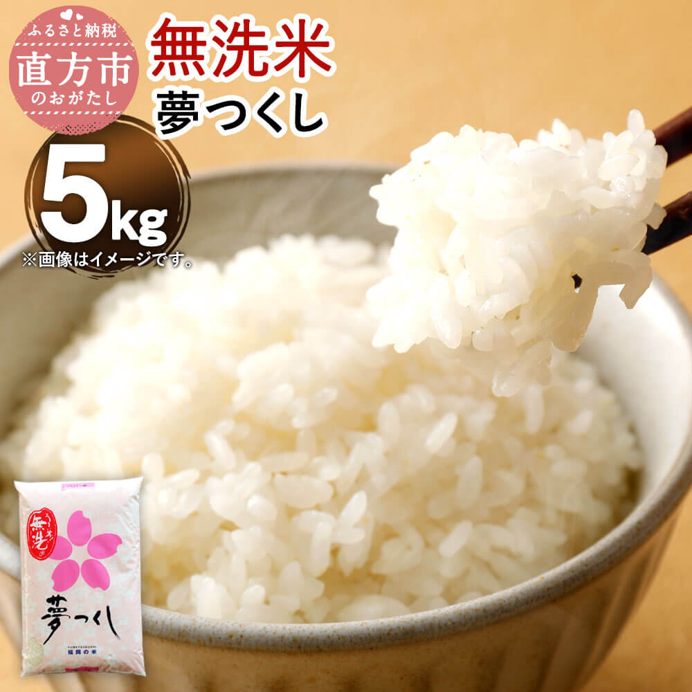 【ふるさと納税】【令和6年産】福岡県産 夢つくし 【無洗米】 5kg お米 精米 米 ご飯 5キロ 九州産 国産 送料無料