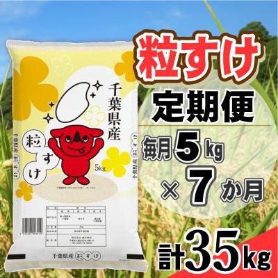 ふるさと納税 大網白里市 【毎月定期便】粒すけ 精米 5kg(5kg×1袋)全7回