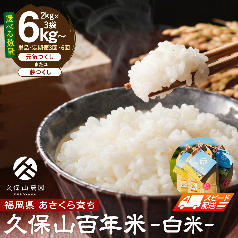 【ふるさと納税】定期便も選べる【特別栽培米】久保山農園百年米（白米） | お米 こめ 白米 食品 人気 おすすめ 送料無料