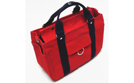 petit-KOGU （B5）赤/紺　2WAY [尾道 帆布鞄 彩工房]