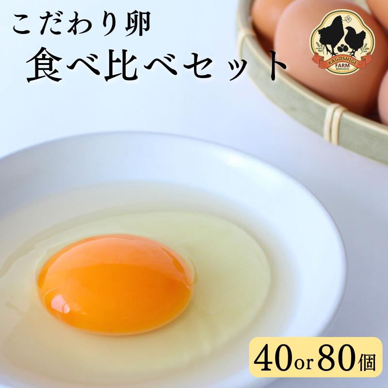 【ふるさと納税】こだわり卵 3種食べ比べセット【選べる容量 計40個 計80個】（冷蔵配送） / 岡崎おうはん 純国産鶏 卵 たまご 鶏卵 平飼い 紅花 お取り寄せ 卵かけごはん 和歌山県 田辺