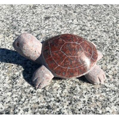 ふるさと納税 利府町 赤御影石　亀の置物