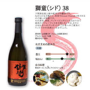 日本酒 獅道38 純米大吟醸酒 720ml  ( 酒 日本酒 純米大吟醸 大吟醸酒 日本酒 山田錦 日本酒 金賞 受賞 日本酒 純米 吟醸 日本酒 おすすめ 日本酒 山口県 日本酒 ペアリング 日本酒