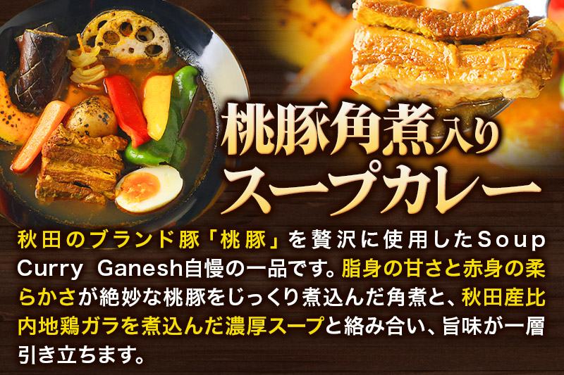 桃豚角煮スープカレーレンジパウチ 1人前（300g）×2個