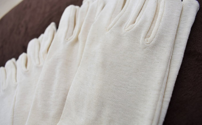 自然の肌触りオーガニックコットン手袋（3双）サイズ L