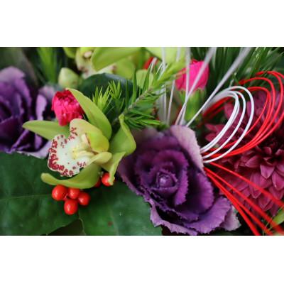 ふるさと納税 筑西市 お正月のお花*アレンジメント/ミニサイズ/花瓶不要!届いてそのまま飾れるフラワーアレンジ |  | 02