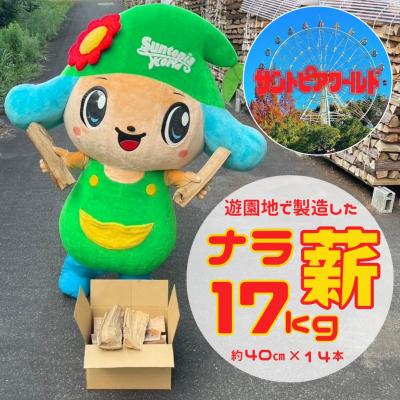 ふるさと納税 阿賀野市 ナラ薪 17kg 40cm×14本 遊園地で製造した薪 サントピアワールド