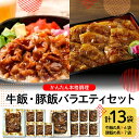 【ふるさと納税】 かんたん本格調理 牛飯・豚飯バラエティセット 冷凍食品 惣菜 おかず お弁当 ランチ 丼 手軽 簡単 時短料理 おうちごはん 業務用 山形県 東根市