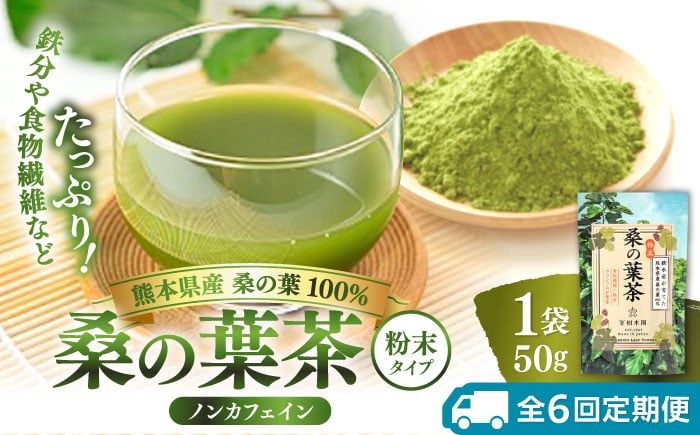
            【全6回定期便】樹木医が育てた桑の葉茶（粉末）50g×1袋【株式会社 峯樹木園】 [AYBM022]
          