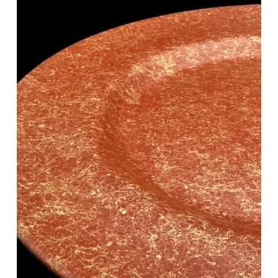 ふるさと納税 高野町 ディナープレート33　乱糸(マット仕上げ)本朱 |  | 02