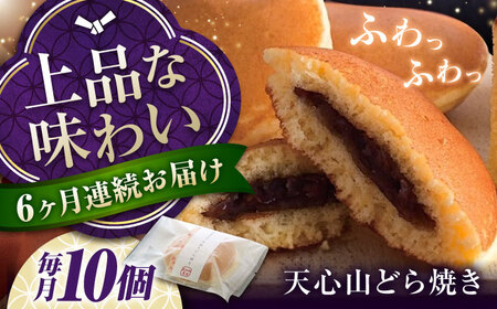 【全6回定期便】和菓子 天心山 どら焼き 10個 どらやき[BABW005] どらやき