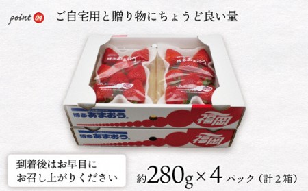 博多あまおう4パック【2025年2月より順次発送】約1,120g[F2243]