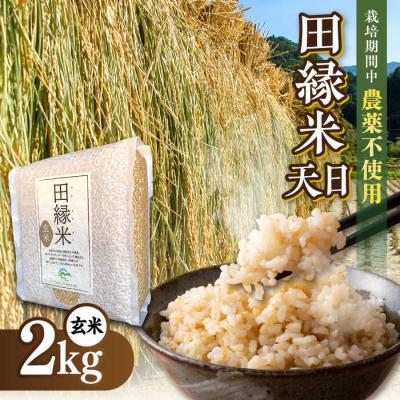 ふるさと納税 糸島市 田縁米(でんえんまい)・天日(てんじつ)玄米 2kg 糸島市 [ATM002] 米 お米