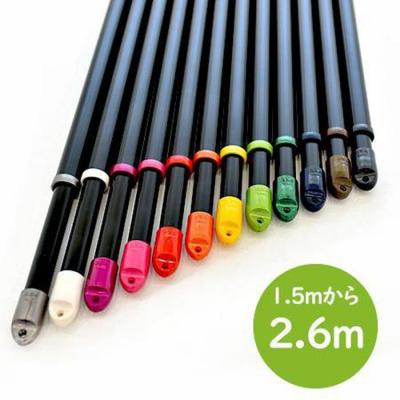 ふるさと納税 名古屋市 伸縮物干し竿  キャップ色【パールブラック】(長さ 1.5m〜2.6m伸びる )ブラック