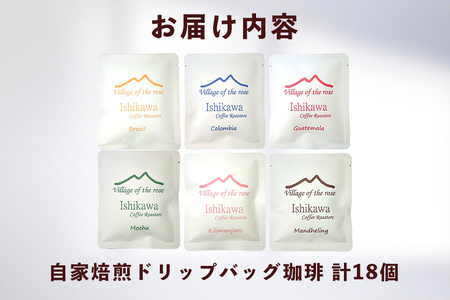 自家焙煎ドリップバッグ珈琲セット(粉) 4種類 計 20個 コーヒー セット 飲みやすい まろやか 厳選 珈琲 コーヒー豆 珈琲豆 自家焙煎コーヒー豆 お任せ 詰め合わせ 飲み比べ 詰合せ おまかせ