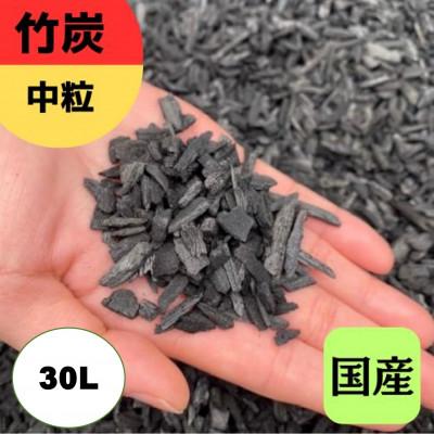 ふるさと納税 伊勢原市 竹炭　中粒　30L『土壌改良、園芸、消臭、調湿効果、菌ちゃん農法』伊勢原市・梅鉢TMC