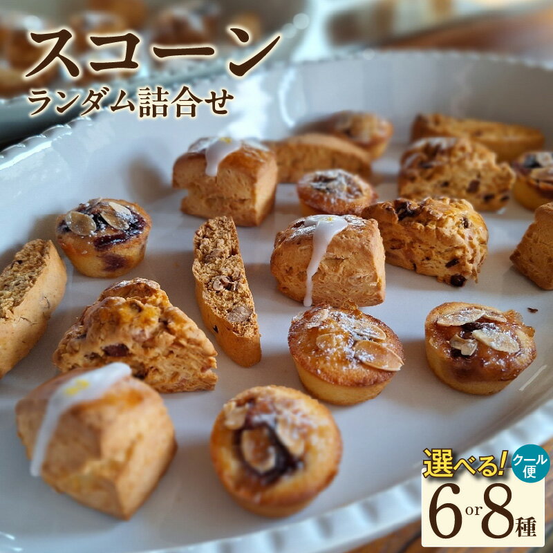【ふるさと納税】【5月～10月配送】焼き菓子【スコーン ランダム詰合せ（グルテンフリー）】【選べる種類数（6種・8種）】プレーン キャラメルりんご チョコチップ 紅茶ラムレーズン ほうじ茶チョコ 大学芋風鳴門金時 焼き菓子 more BAKE お菓子 送料無料