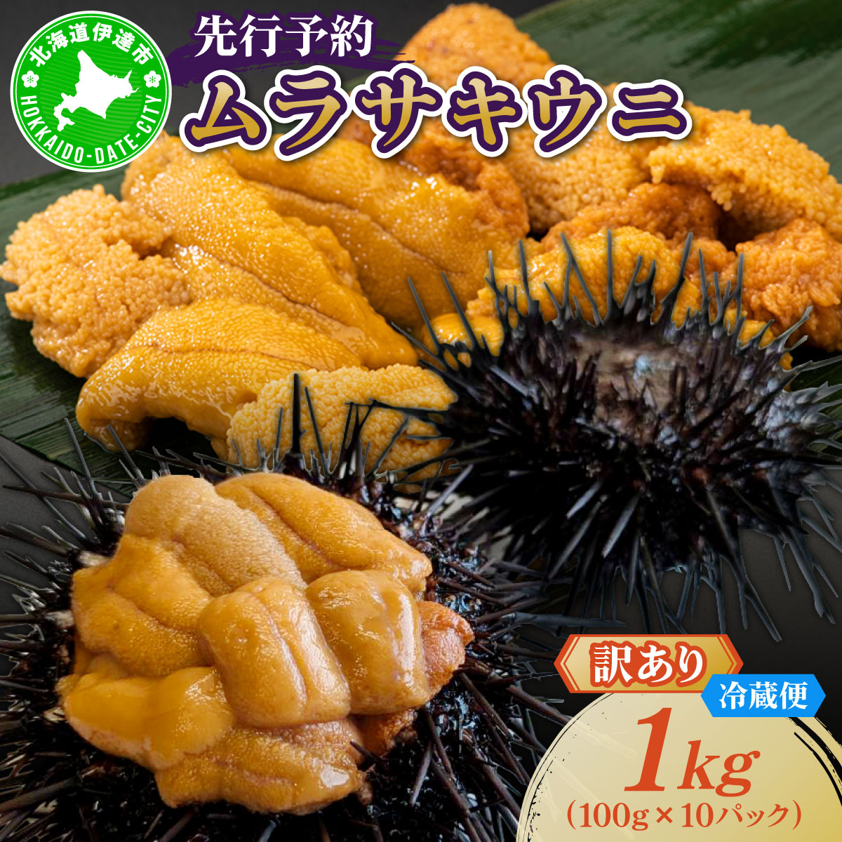 ＜先行予約＞ 北海道産 ムラサキウニ（訳あり）1kg【ogm-048】生うに 塩水うに ミョウバン不使用 海鮮 訳あり 国産 北海道 伊達 ふるさと納税