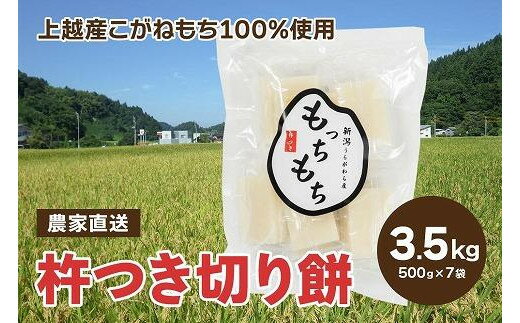 【ふるさと納税】【500袋限定】杵つき切り餅「もっちもち」7袋(合計70個入り)新潟産 もち米・こがねもち100%　　お届け：ご注文後、2～3週間を目途に順次発送いたします。
