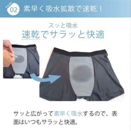 ボクサーパンツ(赤パンツ) LLサイズ1枚+ピタガード 尿漏れ対策 吸水シート M ブラック 3枚組【1587672】