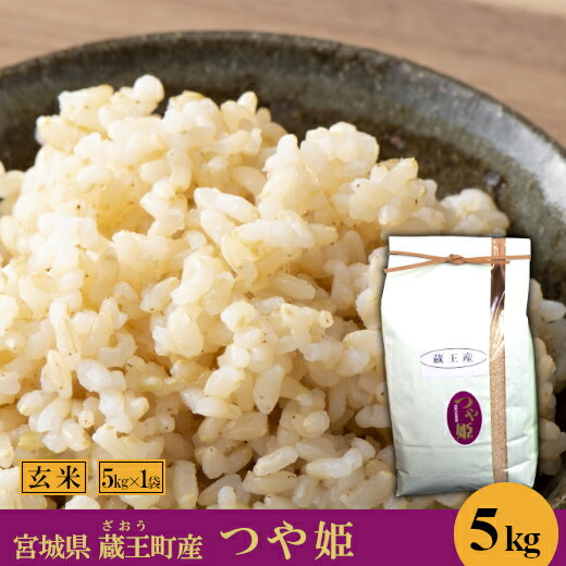 【ふるさと納税】＜令和7年産米＞蔵王産　つや姫　玄米5kg　【04301-0387】