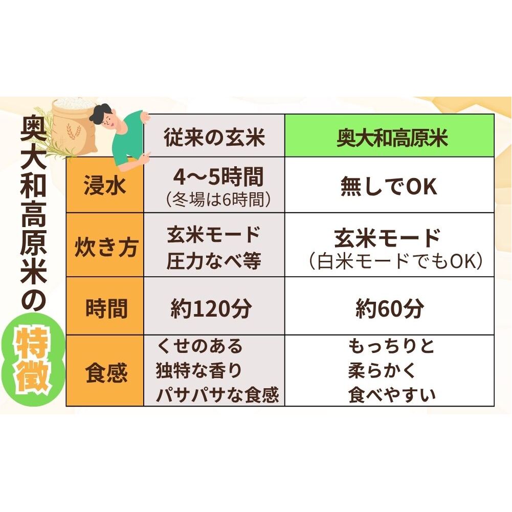 【定期便12回】天真爛漫 奥大和高原米 ＜令和7年産 玄米 2kg＞ ／ ふるさと納税 無農薬 米 お米 こめ コメ 国産 新米 玄米 一等米 農家やまおか 有機肥料使用 農薬不使用 除草剤不使用 奈