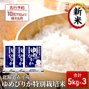 【ふるさと納税】北海道赤平産 ゆめぴりか 15kg (5kg×3袋) 特別栽培米 米 北海道　米・お米・ゆめぴりか 赤平産　お届け：2024年10月下旬より順次出荷