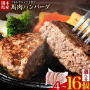 【ふるさと納税】 ハンバーグ 馬肉 肉 ハンバーグ 1セット 約150g×4個 4個 8個 12個 16個 熊本県 荒尾市 Lavien Cherie ラヴィアンシェリー《30日以内に出荷予定(土日祝除く)》 結婚式場 フレンチシェフ 手作り 熊本県産 ソース付き