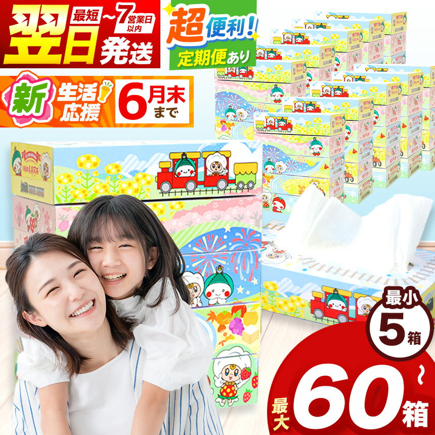 【ふるさと納税】 最短翌日発送 人気急上昇 高評価 ティッシュ BOX 選べる 内容量 定期回数 | 限定 最大 真岡市 オリジナル 300枚 150組 5箱 10箱 30箱 60箱 定期便 便利 日用品 雑貨 必需品 紙 柔らかい なめらか 蒸気機関車 SL 栃木県 真岡市 PR 災害 備蓄 大容量