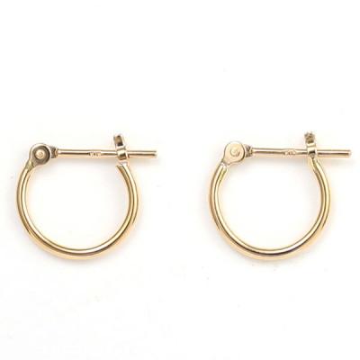 ふるさと納税 昭和町 K18　フープピアス　111609　　　　　　　太さ1.0mm ・直径10.0mm