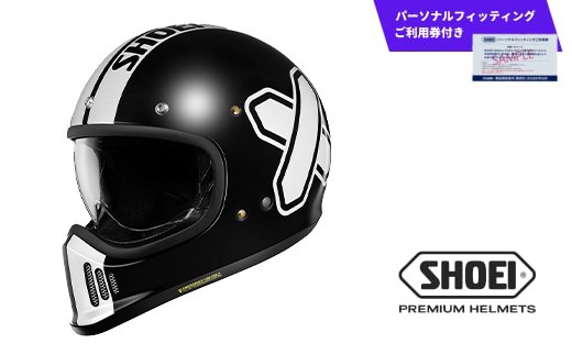 SHOEI ヘルメット「EX-ZERO CROSS LOGO2 TC-5 (BLACK/WHITE)」Mサイズ パーソナルフィッティングご利用券付 バイク フルフェイス ショウエイ バイク用品 ツーリング SHOEI品質 shoei スポーツ メンズ レディース