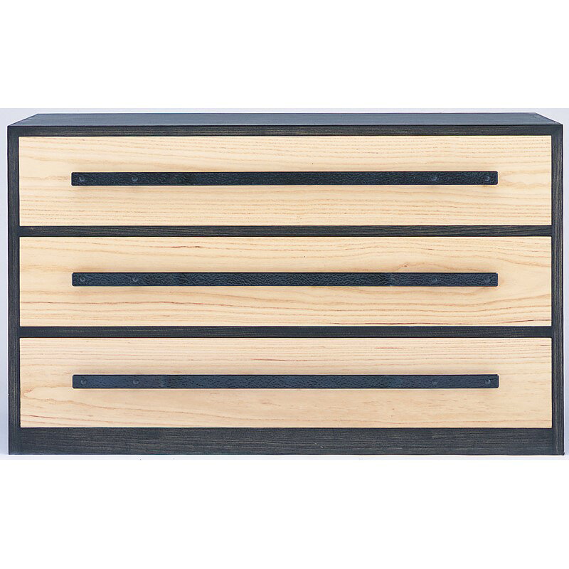 【ふるさと納税】家具 桐チェスト ブラック(01) 収納 チェスト 黒 桐 たんす 和風 モダン 新潟 田上町