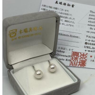 ふるさと納税 鳥羽市 三重県産あこや真珠8.0mm真珠　SVイヤリング　90-04 |  | 03
