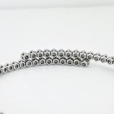 ふるさと納税 甲府市 PT950　ダイヤモンド【2.00ct】ハニカム　ブレスレット　形状記憶タイプ　K04015-H |  | 02