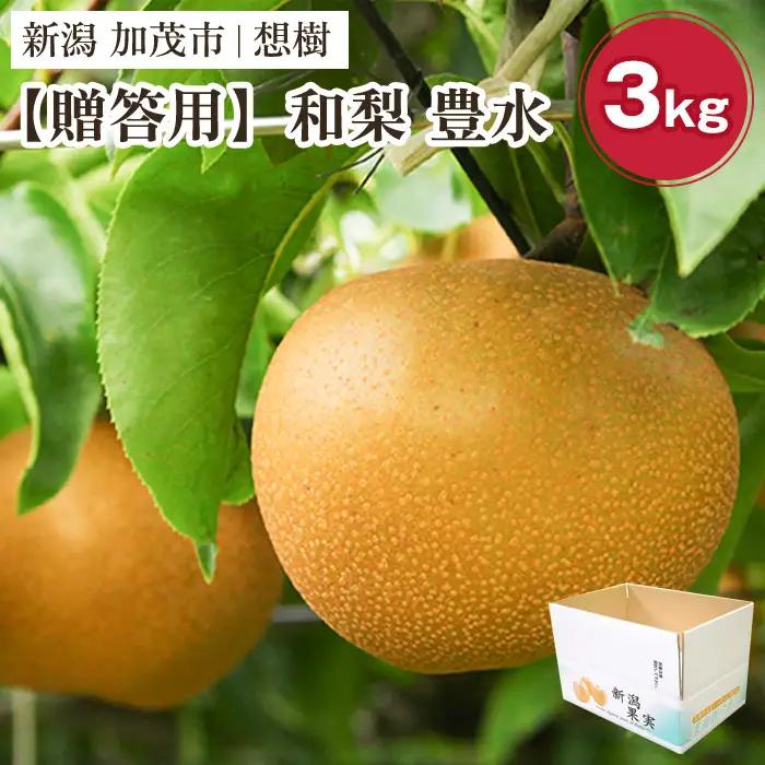 【2026年先行予約】【贈答用】新潟県産和梨 豊水 約3㎏（4～9玉）《9月上旬～順次出荷》 梨 豊水 ほうすい