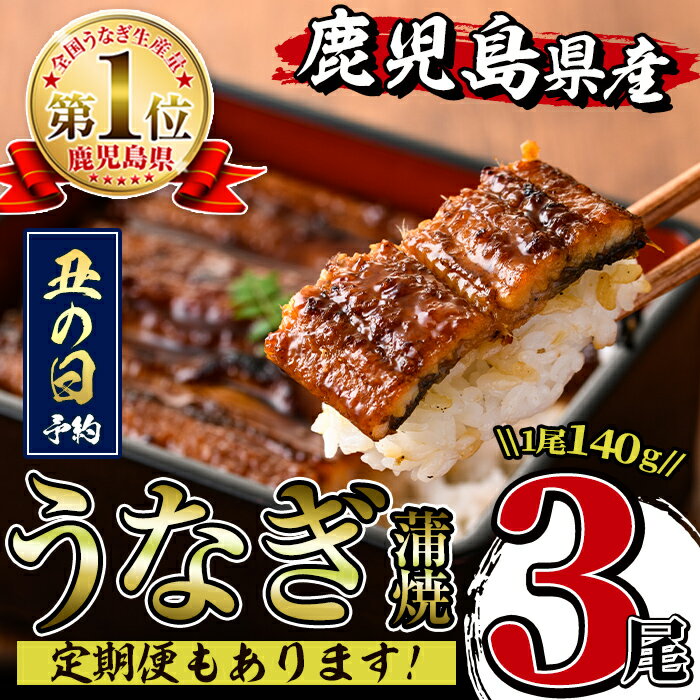 【ふるさと納税】回数が選べる！鹿児島県産うなぎ蒲焼(1回3尾 or 3回定期便 or 6回定期便) うなぎ 鰻 ウナギ 約140g 蒲焼き 国産 鹿児島県産 焼きたて 生産量日本一 真空パック おかず 晩御飯 特別な日 土用の丑の日 【薩摩川内鰻】