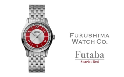 自動巻き腕時計 Futaba / Scarlet Red | 自動巻き 機械式 腕時計 34mm  日本製ムーブメント ユニセックス メンズ レディース 男性用 女性用