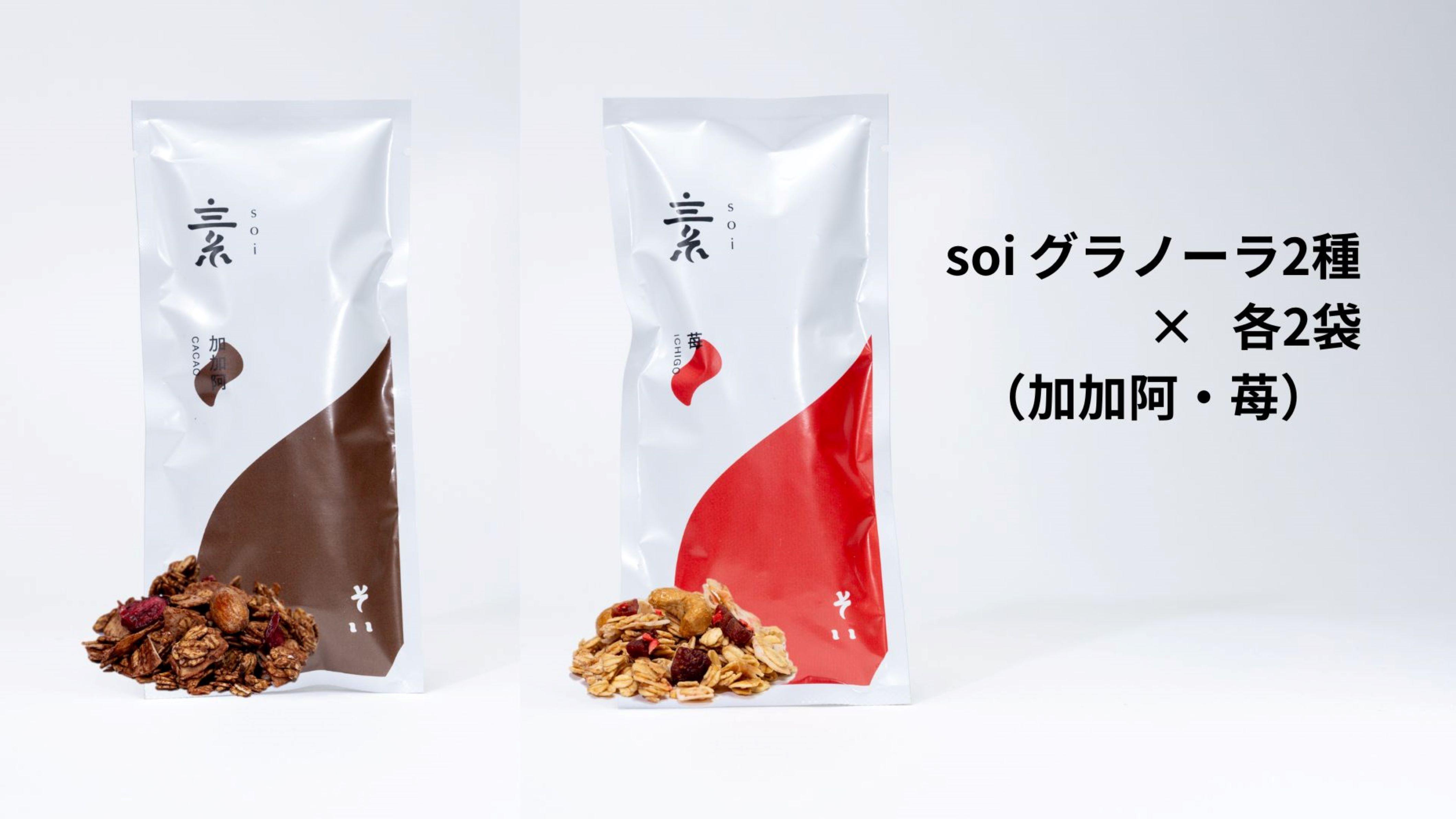soi グラノーラ2種×各2袋（加加阿・苺） PP32-PR