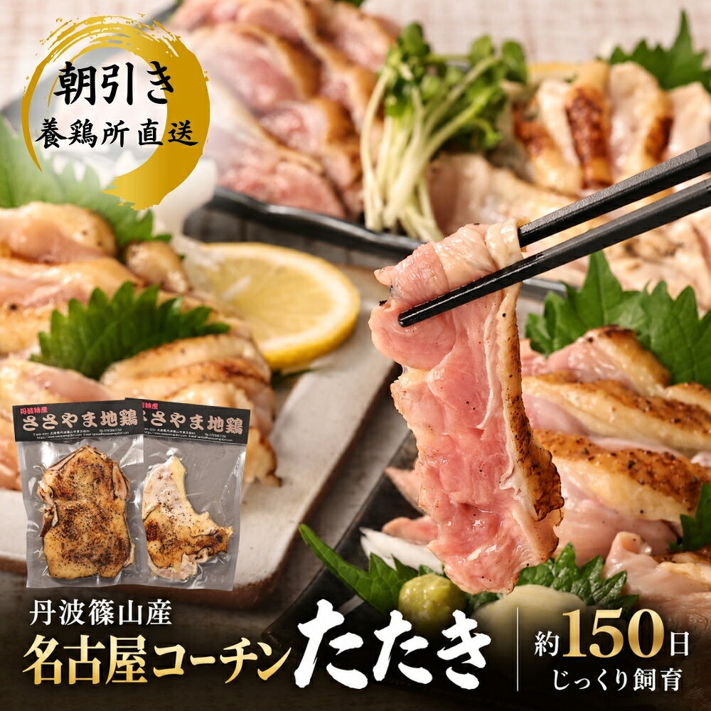 【ふるさと納税】名古屋コーチン 鶏たたき【純血種 平飼い150日 安全飼料飼育】地鶏 選べる もも肉たたき むね肉たたき 兵庫県 丹波篠山市 鶏肉 タタキ とり肉 鳥肉 チキン 地鶏 グルメ 美味しい 鶏肉 もも肉 むね肉