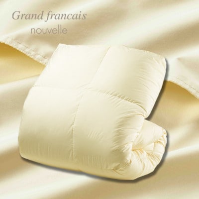 【クィーン】羽毛布団(掛カバー付)　ハンガリー産ダウン90%&カシミヤ毛布【複数個口で配送】【4075178】