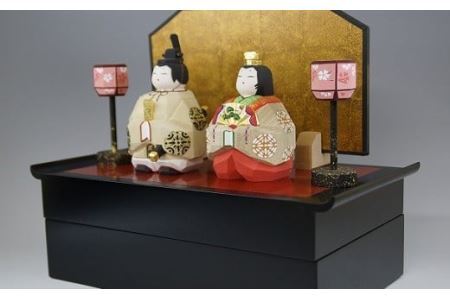 OJE-1.【桃の節句のお祝いに】奈良一刀彫　雛人形　明日香雛