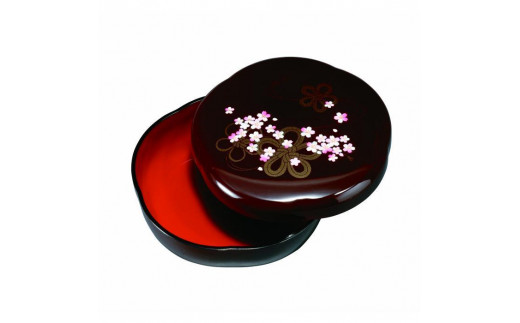 
6.0寸 桜菓子器 溜 花結び
