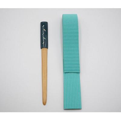 ふるさと納税 高岡市 【高岡漆器】ペーパーナイフ群青ライン青貝入