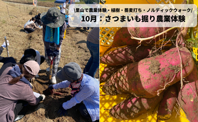 里山で農業体験・植樹・蕎麦打ち・ノルディックウォークで心身共に健康に！もみじの郷体験チケット10,000円分 (1000円×10枚）156001