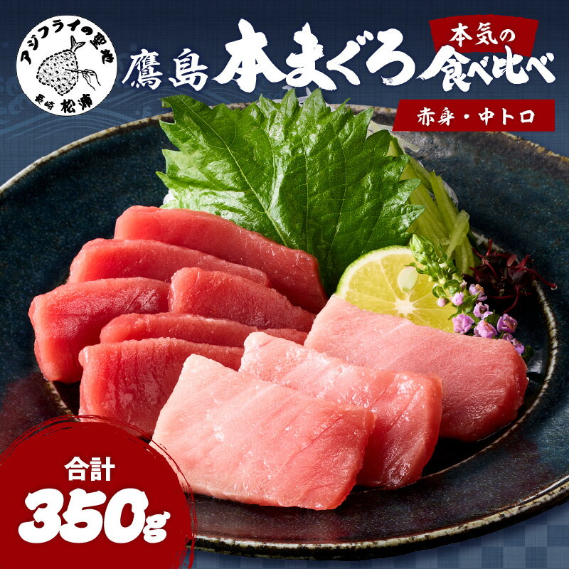 【ふるさと納税】鷹島本まぐろ柵(赤身・中トロ) 合わせて350g【134-0023】